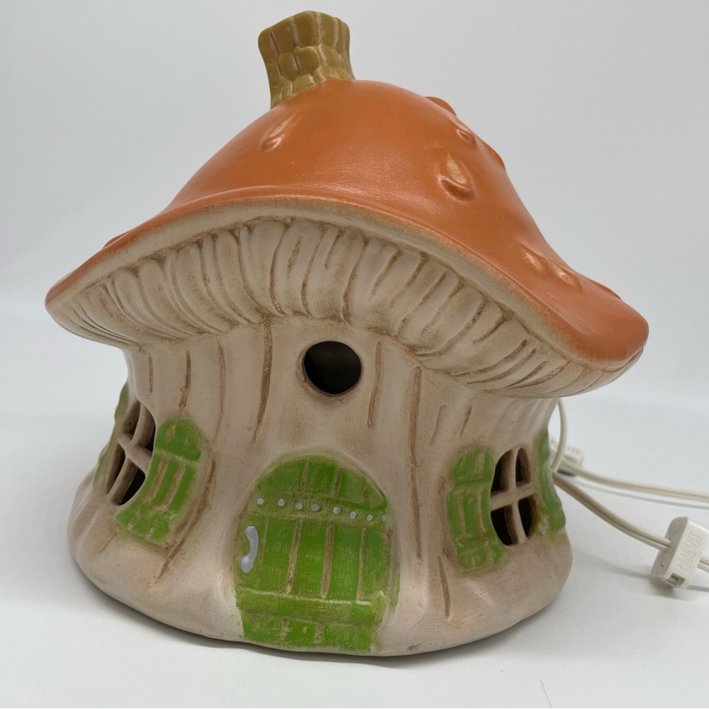 Mushroom Tree Fairy Ceramic Night Light